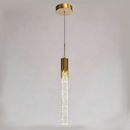 Світильник золотий підвісний з прозорим плафоном H-200 cm Led 5W 4000K Gold tubes Bubble Slim 260119-100007132