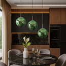 Підвісний світильник зелений з плафоном органічної форми D-15 cm / 18 cm / 28 cm / 38 cm E27 Green Melt Plazma 251231-100006839
