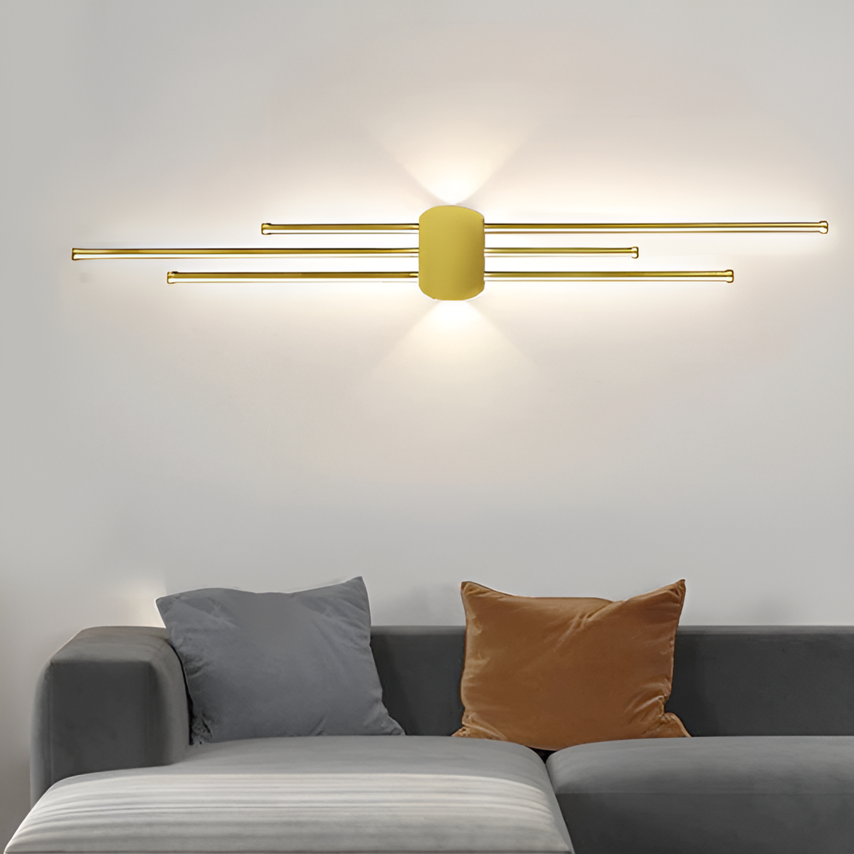Бра лінійне 3 lines Gold H-60 cm / H-90 cm / H-120 cm Led 18-28W 250419-100004352