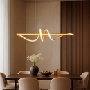 Люстра золота видовжена L- 100 cm Led 100W Gold Line Wave 251088-100006360