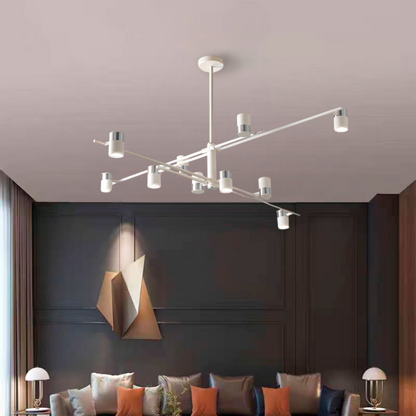 Люстра Супутник Spoon 10 D-130 см White + Chrome 250419-100004455