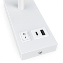 Настінний світильник білий з гнучким спотом та роз'ємами на корпусі USB+TYPE-C Led 5W White Snake wall 250960-100006157