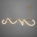 Люстра видовжена золота з гнучким розсіювачем L-125 cm / L-165 cm Led 25W / 36W Rope gold 241036-100003912