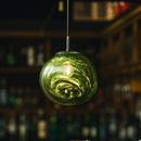 Підвісний світильник зелений з плафоном органічної форми D-15 cm / 18 cm / 28 cm / 38 cm E27 Green Melt Plazma 251231-100006839