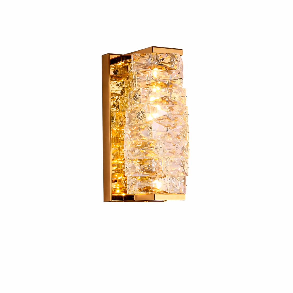 Світильник золотий настінний з кришталевим плафоном H-26 cm Led 10W Gold Crystal Unit 260319-100007720