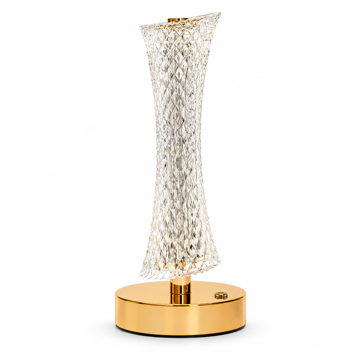 Настільна лампа золота акумуляторна з прозорим скляним плафоном H-23 cm Led Gold + Transparent Flambeau 261031-100009123
