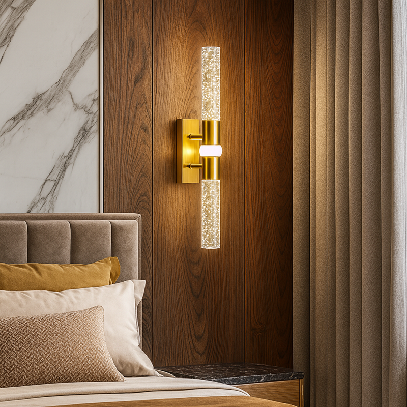 Бра золоте світлодіодне H-45 cm Led 8W Gold Bubble Double Tube 251022-100006278