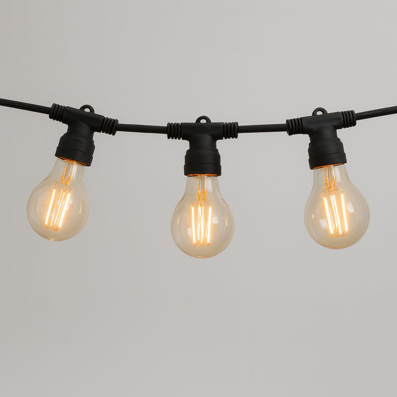 Гірлянда вулична чорна під лампи L-8м E27х10 IP65 Black Fairy Garland 251064-100006426