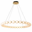 Люстра підвісна золота з перлинками D-100 cm Led 32W 4000K Pearls Circle 241036-100003892