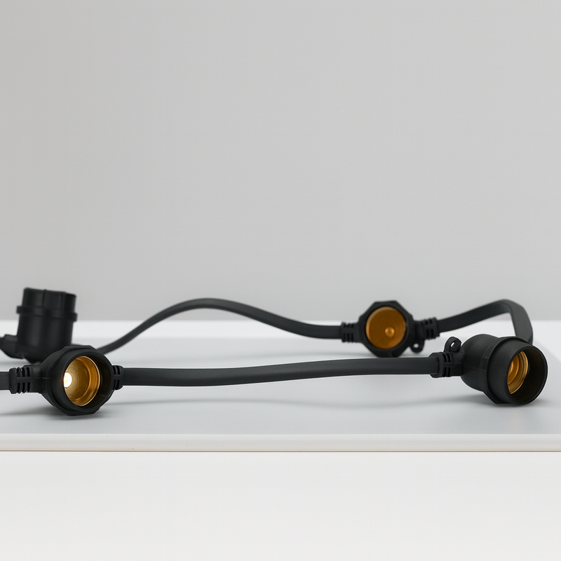 Гірлянда вулична чорна під лампи L-8м E27х10 IP65 Black Fairy Garland 251064-100006426