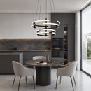 Люстра чорна підвісна на 2 кільця D - 60 cm + 40 cm Led 42W Black Ringo 260822-100008568