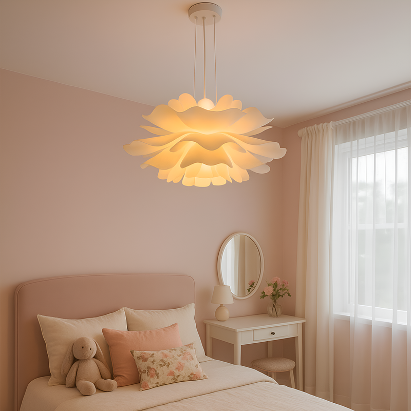 Люстра підвісна біла Квітка D-60 cm Domosvet Design White Jill 240214-222236