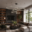 Підвісні люстри з пультом Kukho Circle 30+40+50+60+80 cm Gold / Black / Silver / White 3000K-6000K 240219-100003028