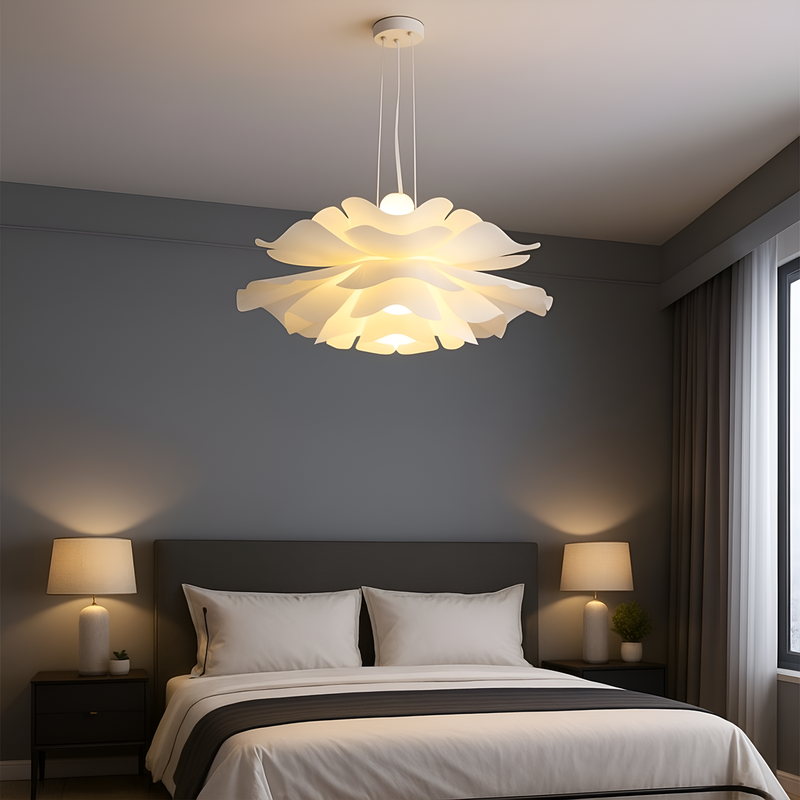 Люстра підвісна біла Квітка D-60 cm Domosvet Design White Jill 240214-222236