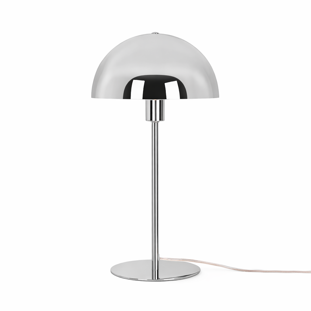 Лампа настільна хромована з купольним плафоном H-40 cm E14 Chrome Mash 260209-100007524