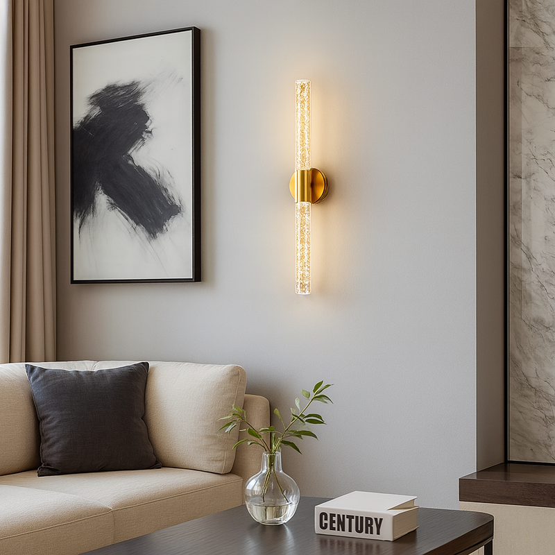 Настінний світильник золотий латунь H-60 cm Led 5W 4000K Gold Bubble Tube 250918-100002047