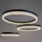 Люстра підвісна чорна з прозорим плафоном D-80+60+40 cm Led 250W Black Trio Ice Circle 251088-100006359
