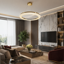 Люстра золота світлодіодна D-60 cm Led 100W Gold Ice 260588-100007955