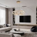 Підвісна люстра золота D-80 cm Led Gold Crystal 251222-100006849
