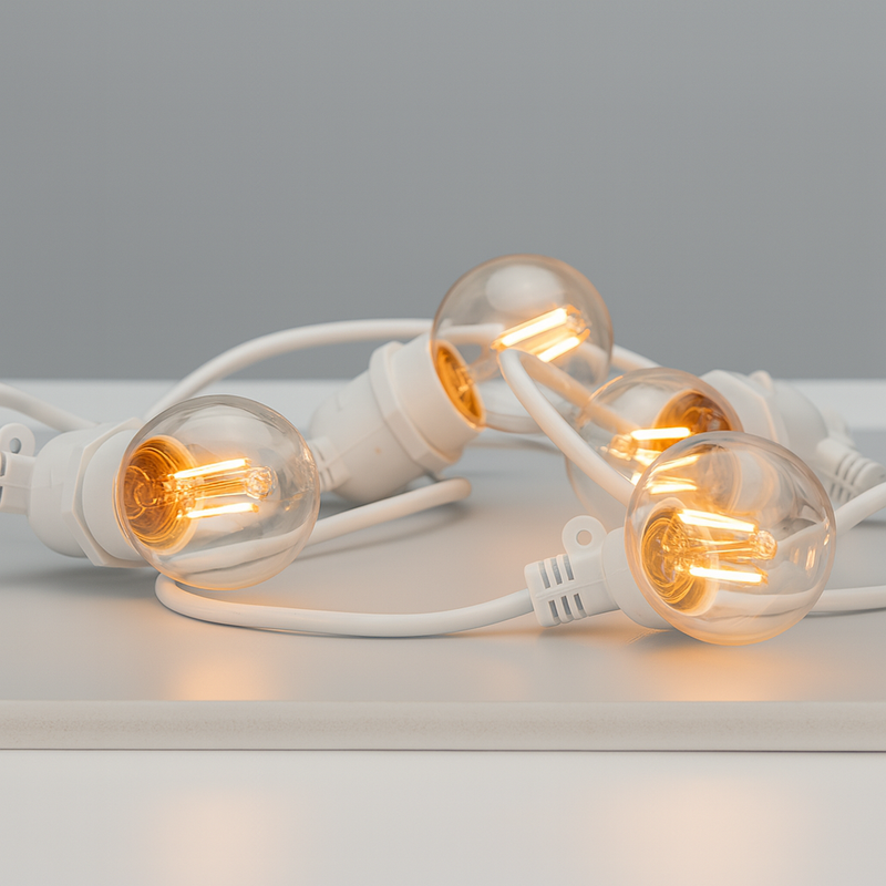 Гірлянда вулична біла під лампи L-8м E27х10 IP65 Black Fairy Garland 251064-100006428