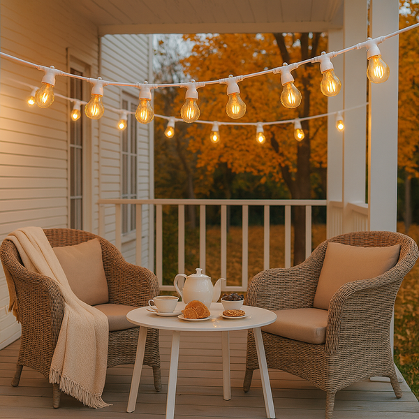 Гірлянда вулична біла під лампи L-8м E27х10 IP65 Black Fairy Garland 251064-100006428