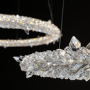 Люстра золота з трьома кришталевими кільцями 80+60+40 cm Gold Three rings Alice 251158-100006534