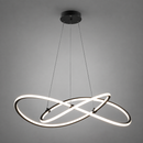 Люстра чорна підвісна світлодіодна D - 50 cm / 60 cm Led 40W / 56W Black Knot 260822-100008569