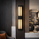 Настінний світильник чорний з прямокутним плафоном з мармуру H-60 cm Led 16W Black+White Marble Unit 260319-100007716