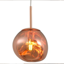 Підвісний світильник рожеве золото з плафоном органічної форми D-15 cm / 18 cm / 28 cm / 38 cm E27 Rose Gold Melt Plazma 251231-100006847