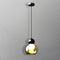 Підвісний світильник з чорним корпусом та кавовим плафоном Куля D-10 cm E27 Black+Amber Ball Clear 250719-100005568