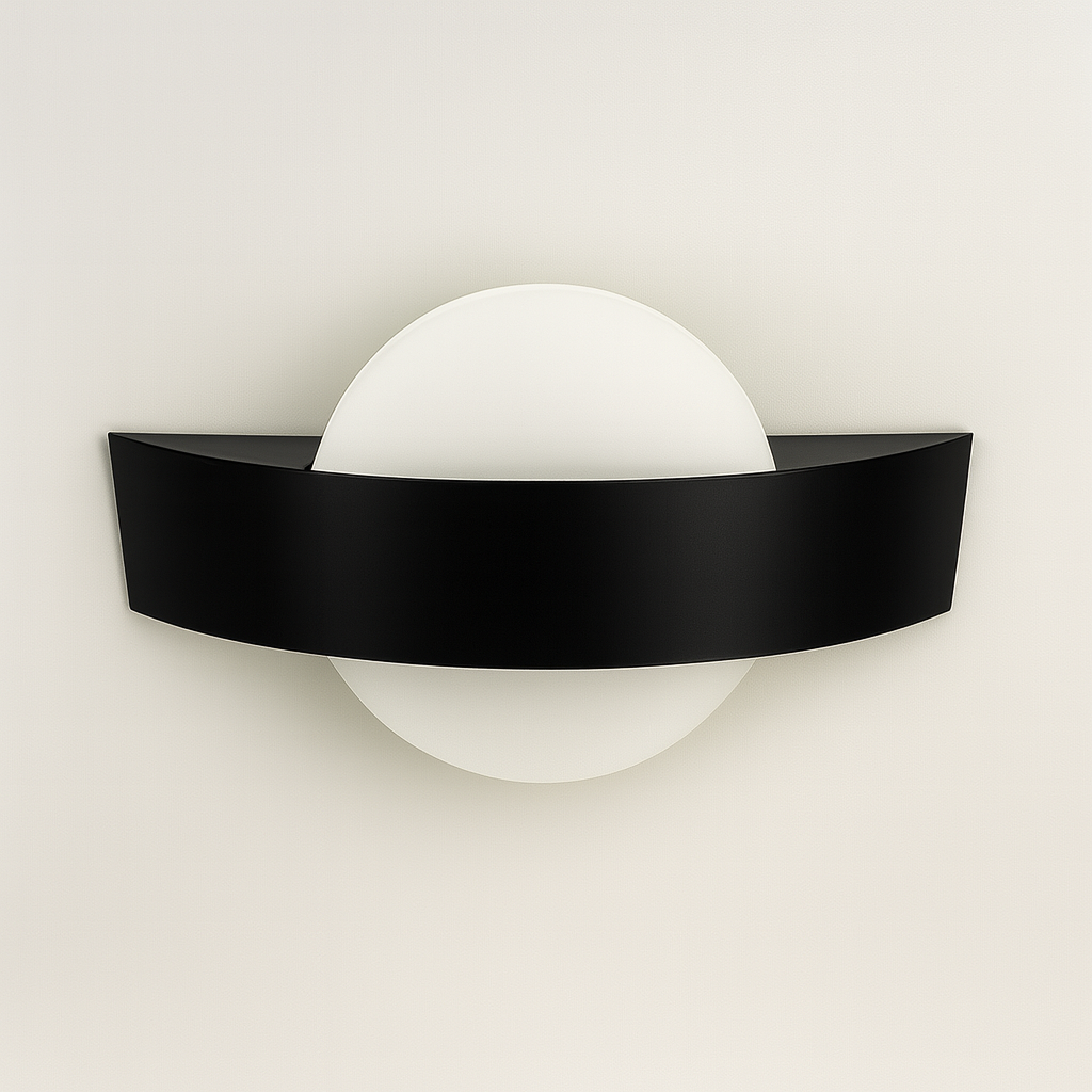 Настінний світильник золотий з овальним розсіювачем L-25 cm Led 3W Black Arc Ball 250818-100005794