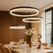 Люстра підвісна чорна з прозорим плафоном D-80+60+40 cm Led 250W Black Trio Ice Circle 251088-100006359