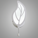 Білий настінний світлодіодний світильник H-24 cm L-12 cm White Leaves 250742-100005668