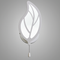 Білий настінний світлодіодний світильник H-24 cm L-12 cm White Leaves 250742-100005668