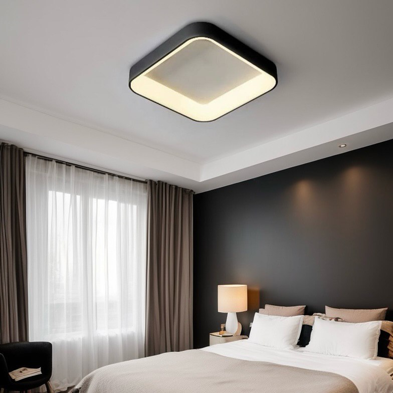 Стельові світильники Ceiling Squares H-6,5 см тонкі Ultraslim  3000- 6000K L-40 см Led 48W / L-50 см Led 76W Black 240619-100003369