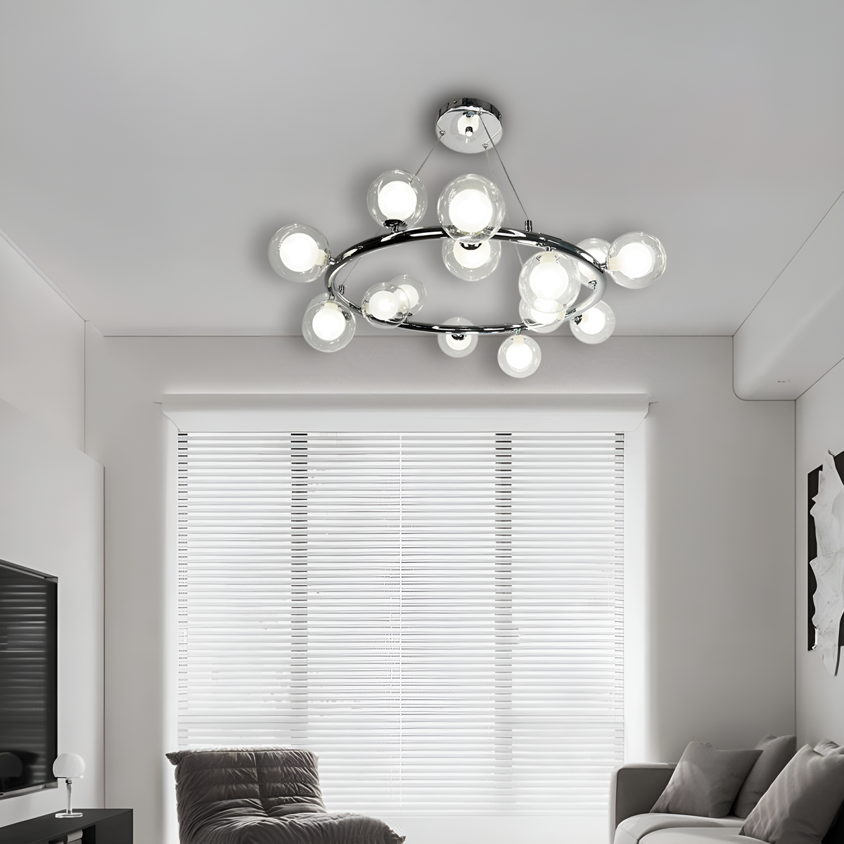 Люстра Modo Clear Bubble D-75cm G9x15 Chrome 250518-100004863