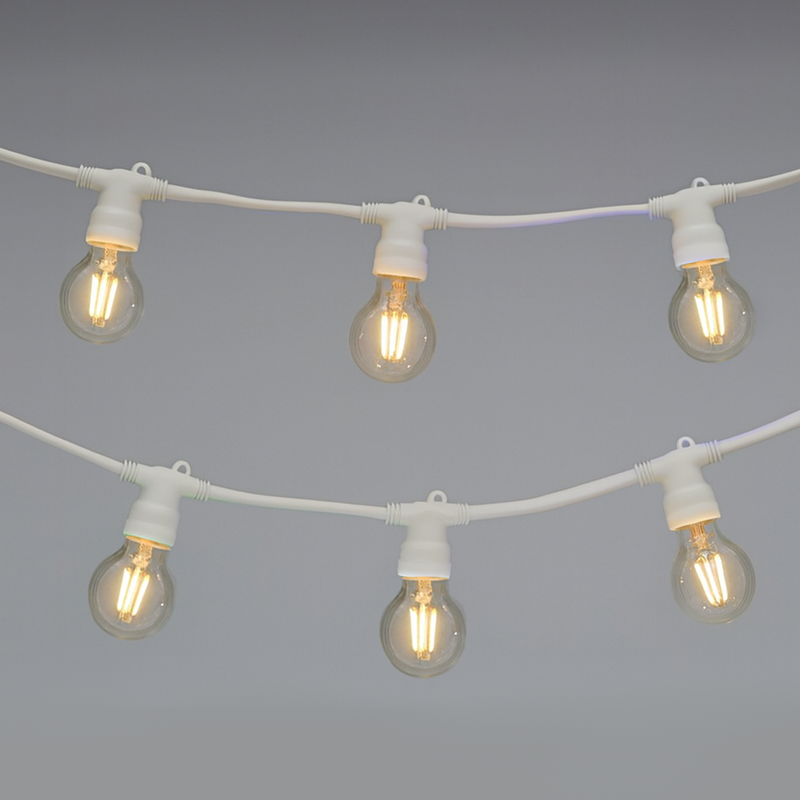 Гірлянда вулична біла під лампи L-13м E27х20 IP65 Black Fairy Garland 251064-100006429