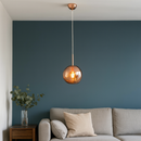 Підвісний світильник рожеве золото з плафоном органічної форми D-15 cm / 18 cm / 28 cm / 38 cm E27 Rose Gold Melt Plazma 251231-100006847