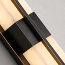 Настінний світильник чорний з прямокутним плафоном з мармуру H-60 cm Led 16W Black+White Marble Unit 260319-100007716