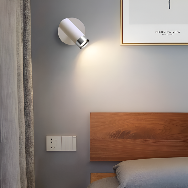 Настінний світильник з вимикачем на корпусі Spoon D80 1xGU10 White + Chrome 240619-100003435