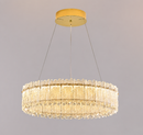 Люстра підвісна золота з кришталевим плафоном D-40 cm / D-60 cm Led 54W / 68W Gold Crystal 260622-100008056