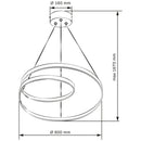Підвісна люстра чорна D-60 cm Led 52W 4000K Black Knot 251240-100006890