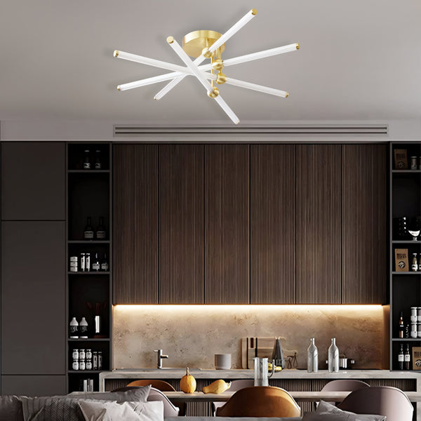 Стельовий LED-світильник золотий / чорний Line D-81 cm H-23.5 cm 76W Gold / Black 220720-100000924