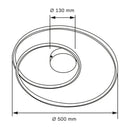 Стельова люстра чорна D-50 cm Led 40W 4000K Black Knot 251240-100006887