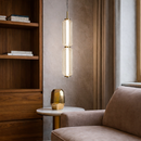 Світильник золотий підвісний з бежевим прозорим плафоном H-67 cm Led 70W Gold Beige clear Colours 250931-100006137