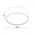 Стельовий світильник чорний IP44 D-12 см Led 12W Monza Circle Black 260428-100007816