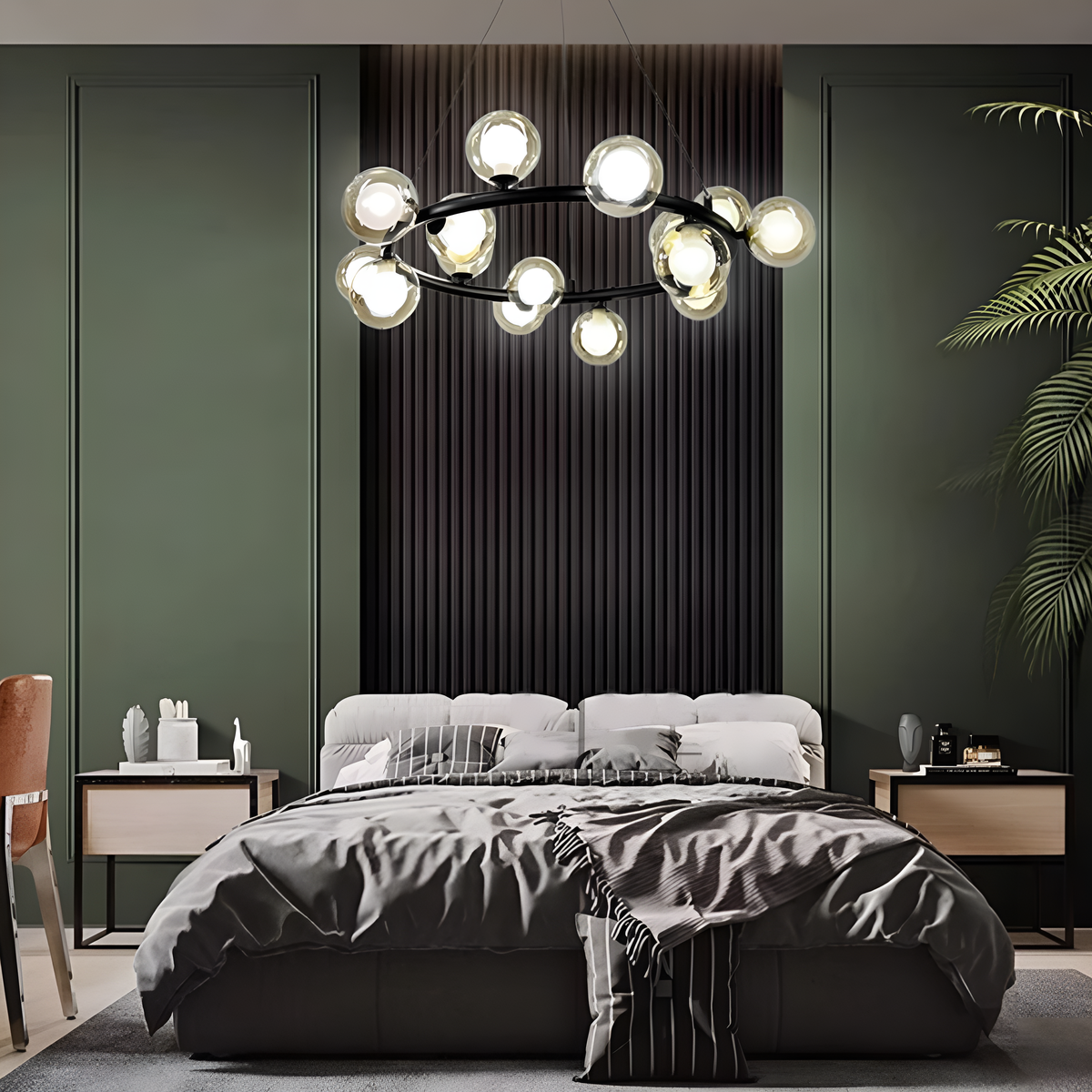 Люстра Modo Amber Bubbles D-75cm G9x15 Black 250518-100004866