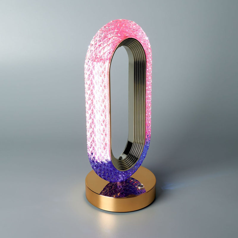 Настільна лампа з акумулятором H-26 cm Led 5W Gold + Multi Diamond Lumen Arc 251080-100006433