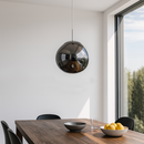 Підвісний світильник чорний хром з плафоном органічної форми D-15 cm / 18 cm / 28 cm / 38 cm E27 Black Chrome Melt Plazma 251231-100006848