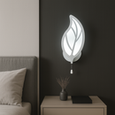 Білий настінний світлодіодний світильник H-24 cm L-12 cm White Leaves 250742-100005668